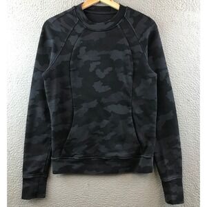 Womens Lululemon 6 All Yours Crew Fleece Pullover Sweatshirt Camo